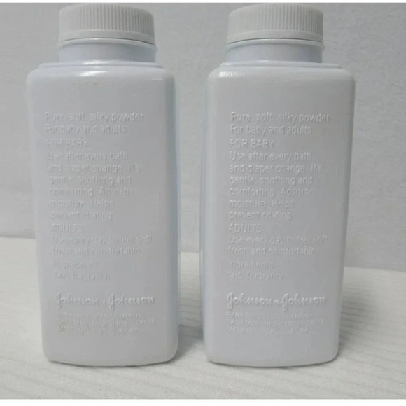 Vintage Johnson Baby Powder 4 oz Embossed Plastic Bottle Discontinued - 2 pk - Picture 3 of 5